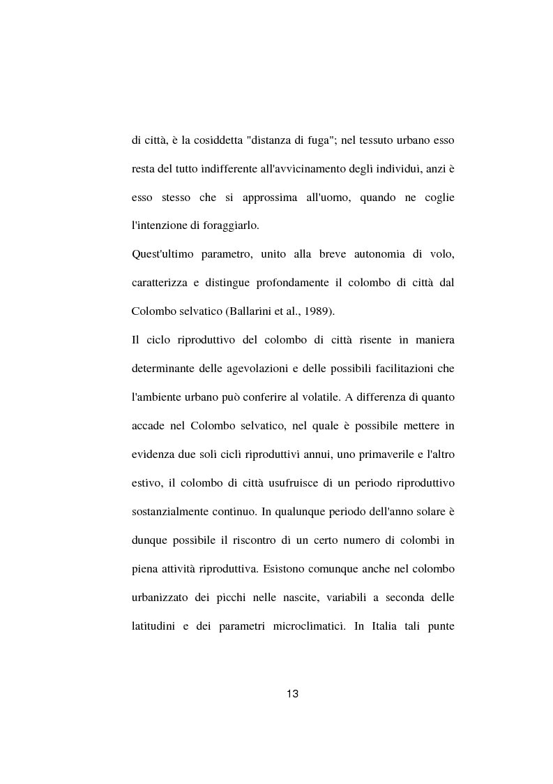 Anteprima della tesi: Ricerche ed osservazioni sullo stato sanitario dei colombi della Città di Palo del Colle, Pagina 12