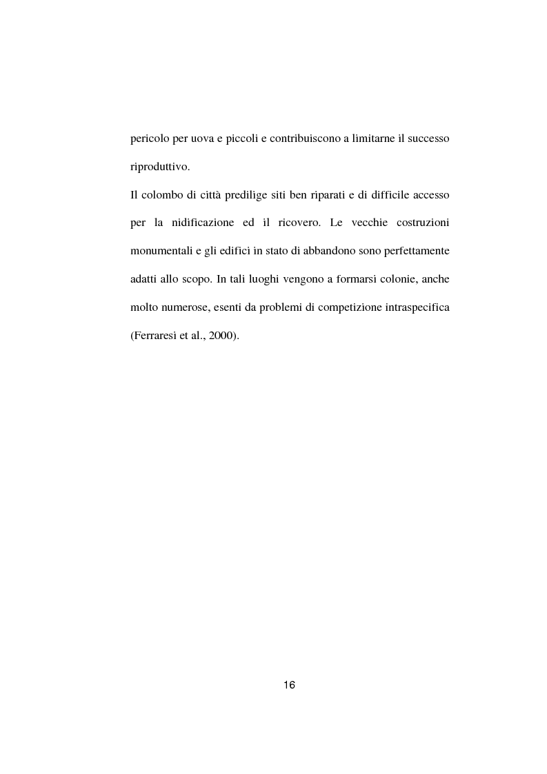 Anteprima della tesi: Ricerche ed osservazioni sullo stato sanitario dei colombi della Città di Palo del Colle, Pagina 15