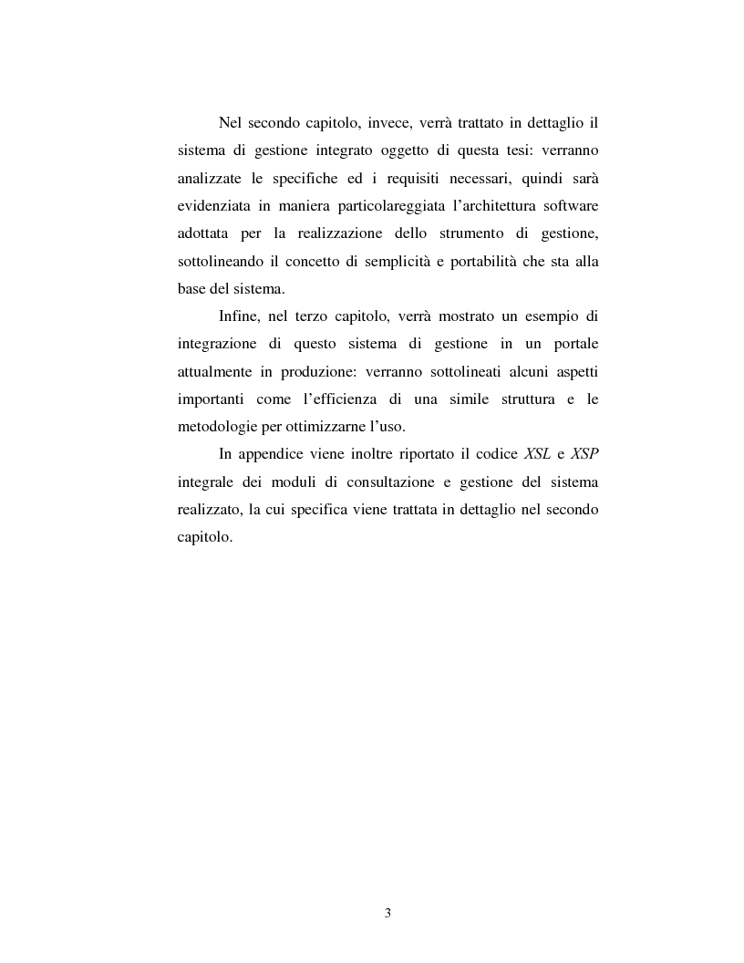 Anteprima della tesi: Un sistema di gestione integrata di documenti strutturati basato su Xml, Pagina 3
