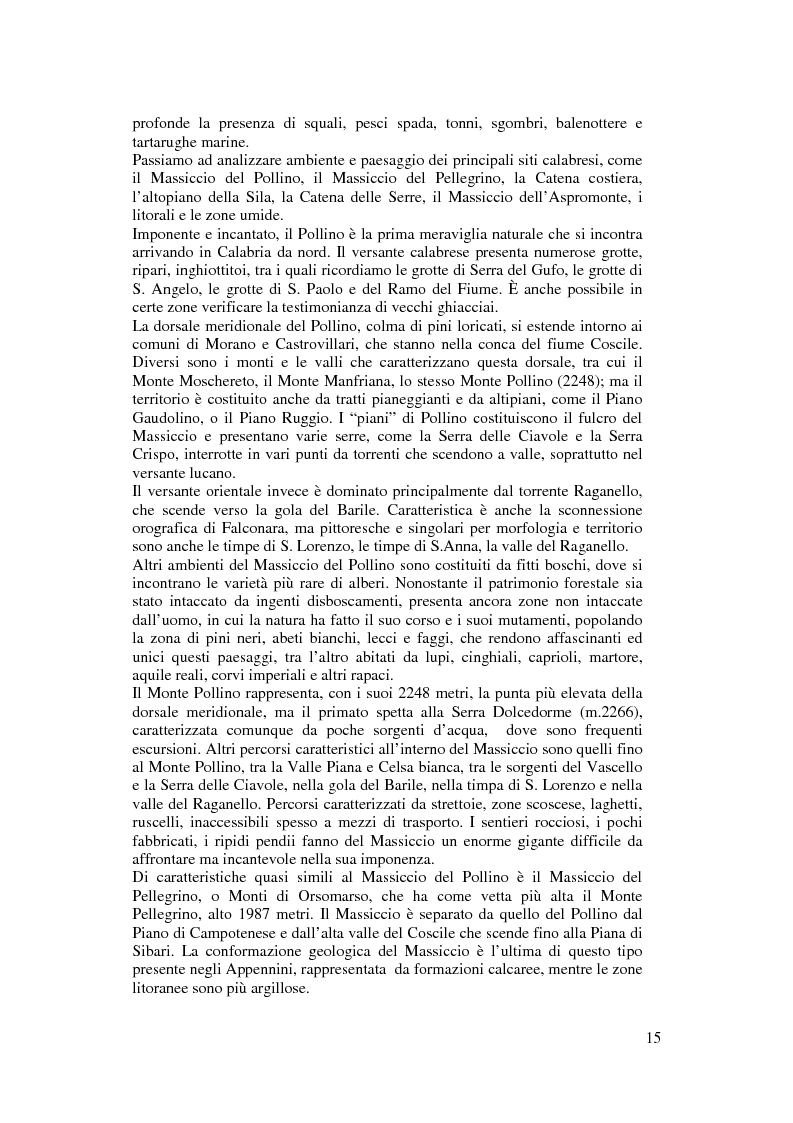 Anteprima della tesi: Per un modello di sviluppo della Calabria fondato sull'ecoturismo, Pagina 9