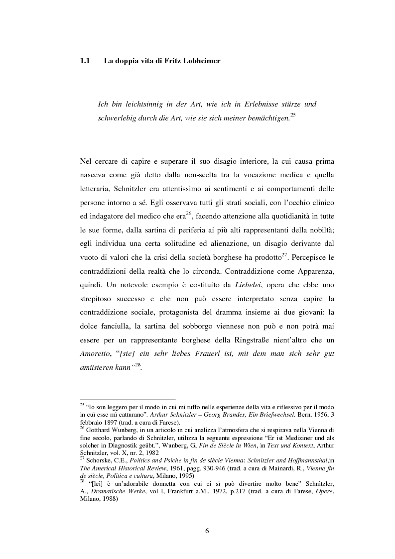 Anteprima della tesi: Schein e Sein: il confine tra finzione e realtà nelle commedie di Arthur Schnitzler, Pagina 14