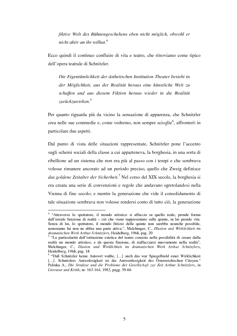 Anteprima della tesi: Schein e Sein: il confine tra finzione e realtà nelle commedie di Arthur Schnitzler, Pagina 5