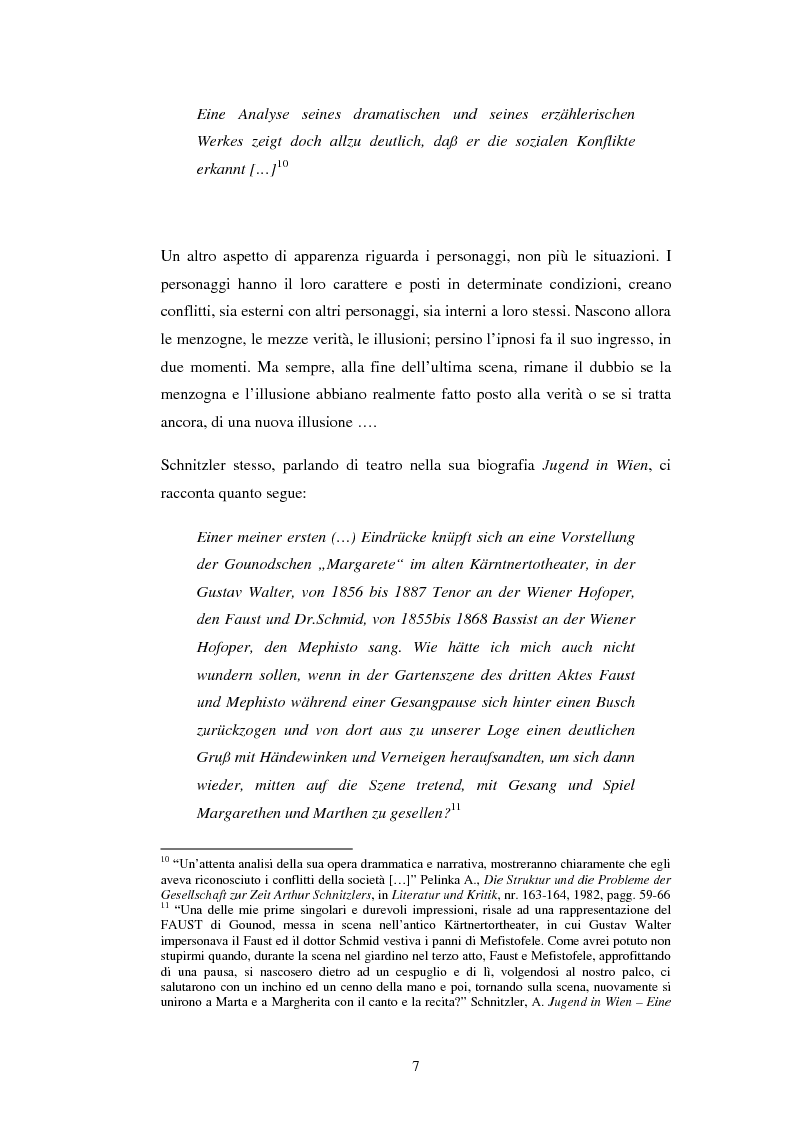 Anteprima della tesi: Schein e Sein: il confine tra finzione e realtà nelle commedie di Arthur Schnitzler, Pagina 7