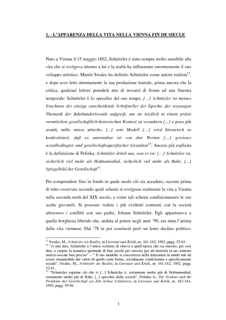 Anteprima della tesi: Schein e Sein: il confine tra finzione e realtà nelle commedie di Arthur Schnitzler, Pagina 9