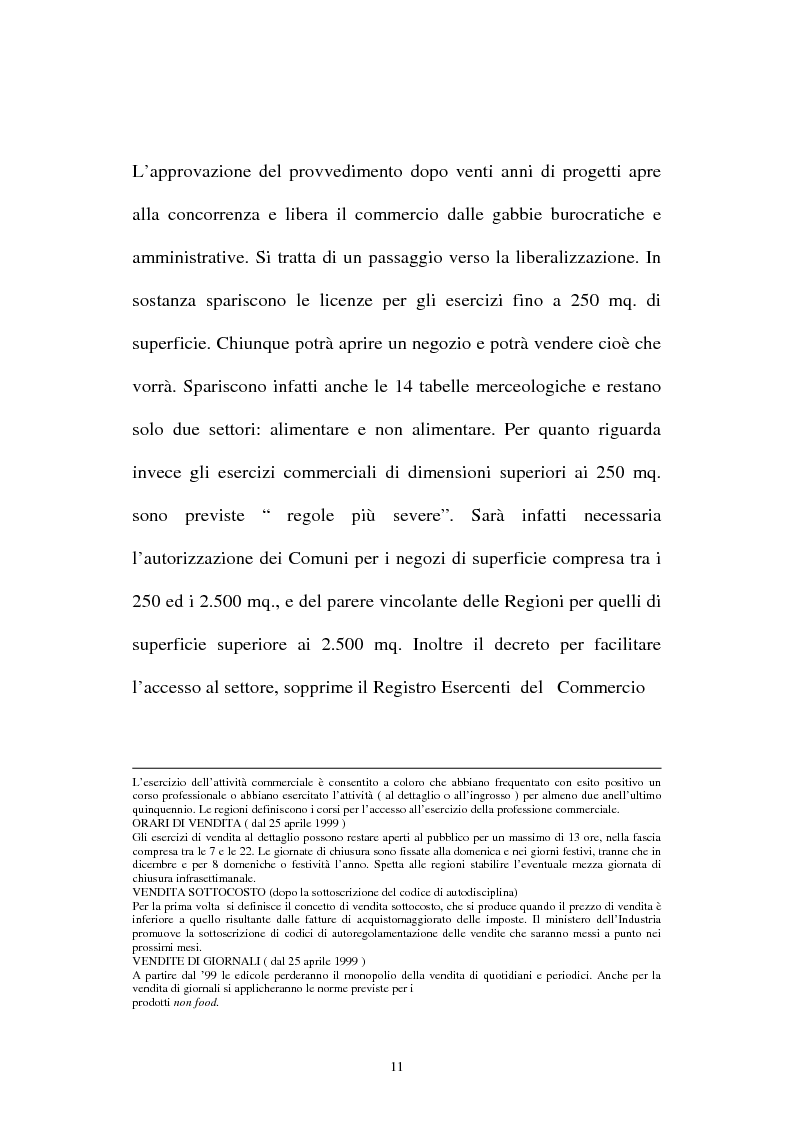 Anteprima della tesi: Le aziende della grande distribuzione in Italia: analisi statistica in una prospettiva di benchmarking, Pagina 11