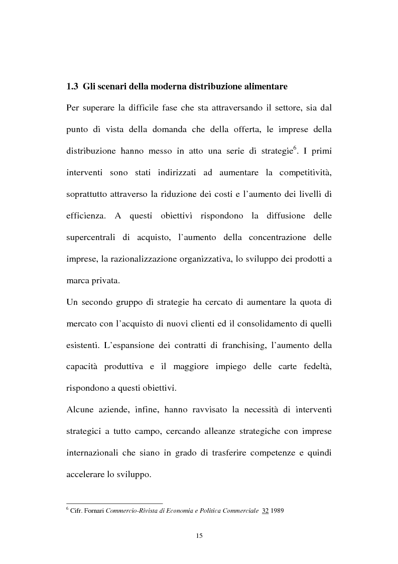 Anteprima della tesi: Le aziende della grande distribuzione in Italia: analisi statistica in una prospettiva di benchmarking, Pagina 15