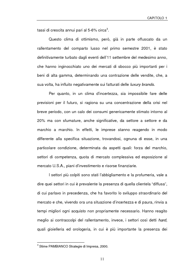 Anteprima della tesi: Le sfide della distribuzione diretta per le Luxury Brands, Pagina 11