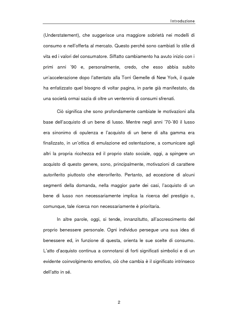 Anteprima della tesi: Le sfide della distribuzione diretta per le Luxury Brands, Pagina 2