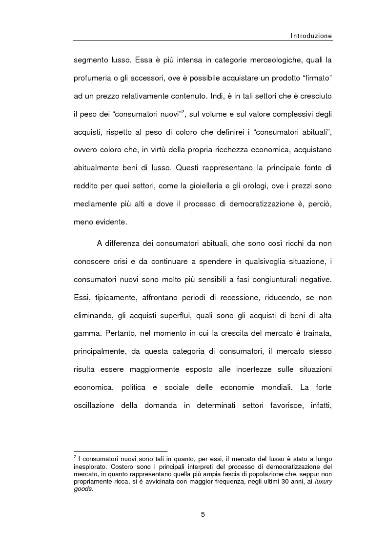 Anteprima della tesi: Le sfide della distribuzione diretta per le Luxury Brands, Pagina 5
