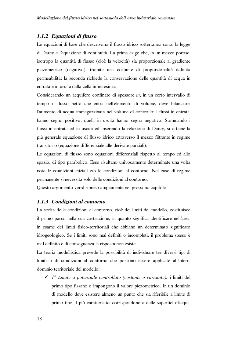 Anteprima della tesi: Modellazione del flusso idrico nel sottosuolo dell'area industriale ravennate, Pagina 5