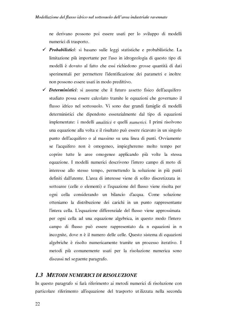Anteprima della tesi: Modellazione del flusso idrico nel sottosuolo dell'area industriale ravennate, Pagina 9