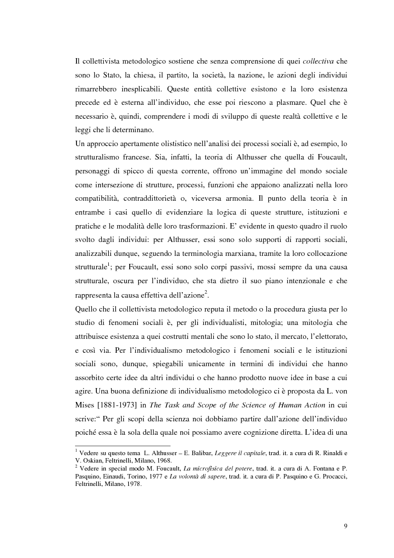 Anteprima della tesi: Dall'individualismo alla cooperazione nella teoria della scelta economica, Pagina 10