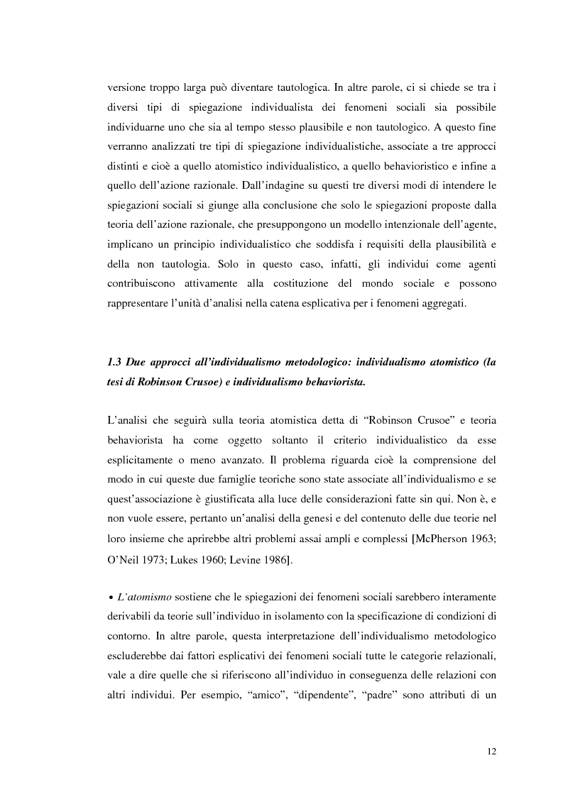 Anteprima della tesi: Dall'individualismo alla cooperazione nella teoria della scelta economica, Pagina 13
