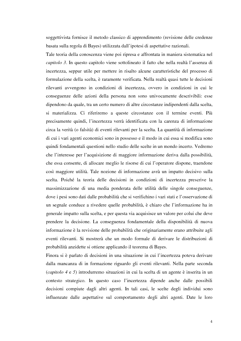 Anteprima della tesi: Dall'individualismo alla cooperazione nella teoria della scelta economica, Pagina 4