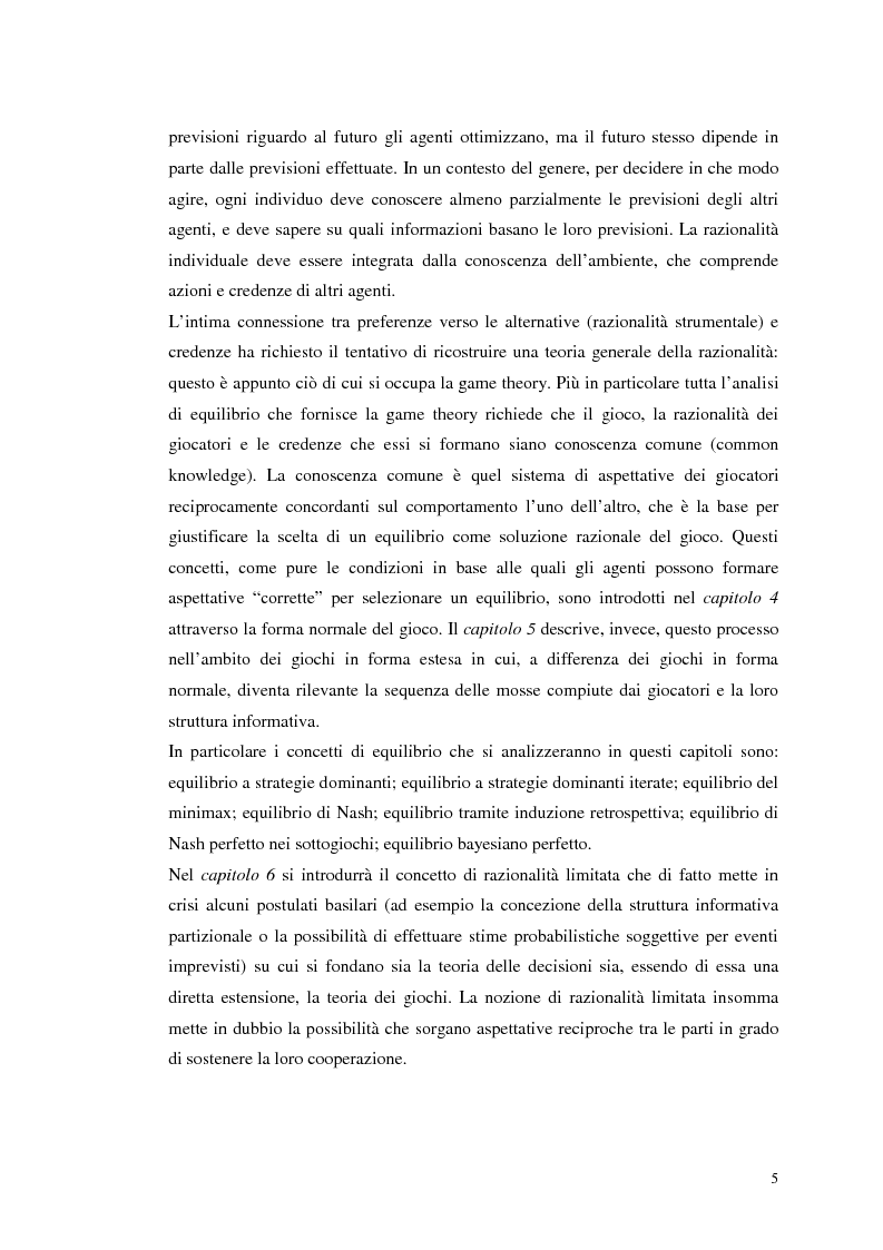 Anteprima della tesi: Dall'individualismo alla cooperazione nella teoria della scelta economica, Pagina 5