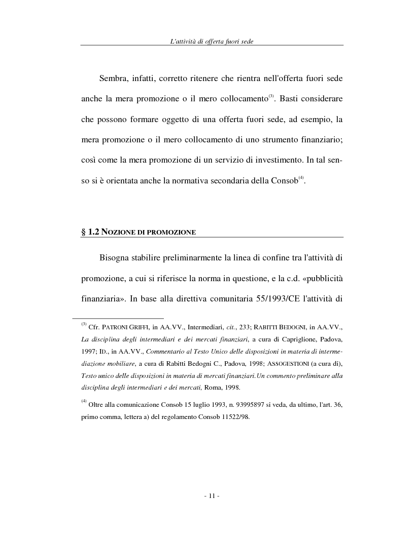 Anteprima della tesi: L'attività di offerta fuori sede e a distanza di servizi e strumenti finanziari, Pagina 11