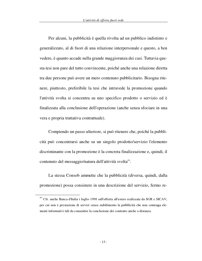 Anteprima della tesi: L'attività di offerta fuori sede e a distanza di servizi e strumenti finanziari, Pagina 13