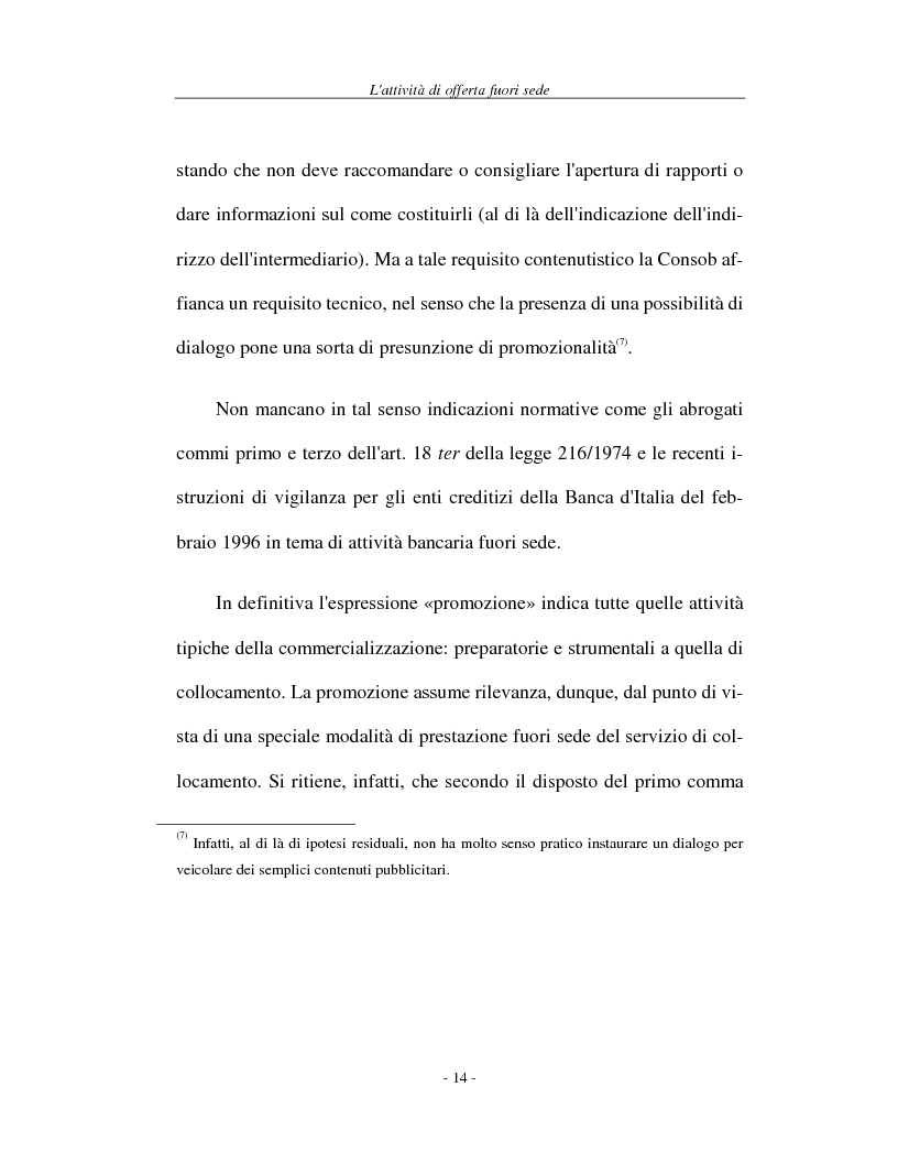 Anteprima della tesi: L'attività di offerta fuori sede e a distanza di servizi e strumenti finanziari, Pagina 14