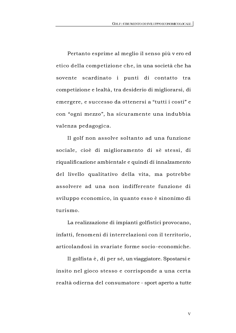 Anteprima della tesi: Golf: strumento di sviluppo economico locale, Pagina 3