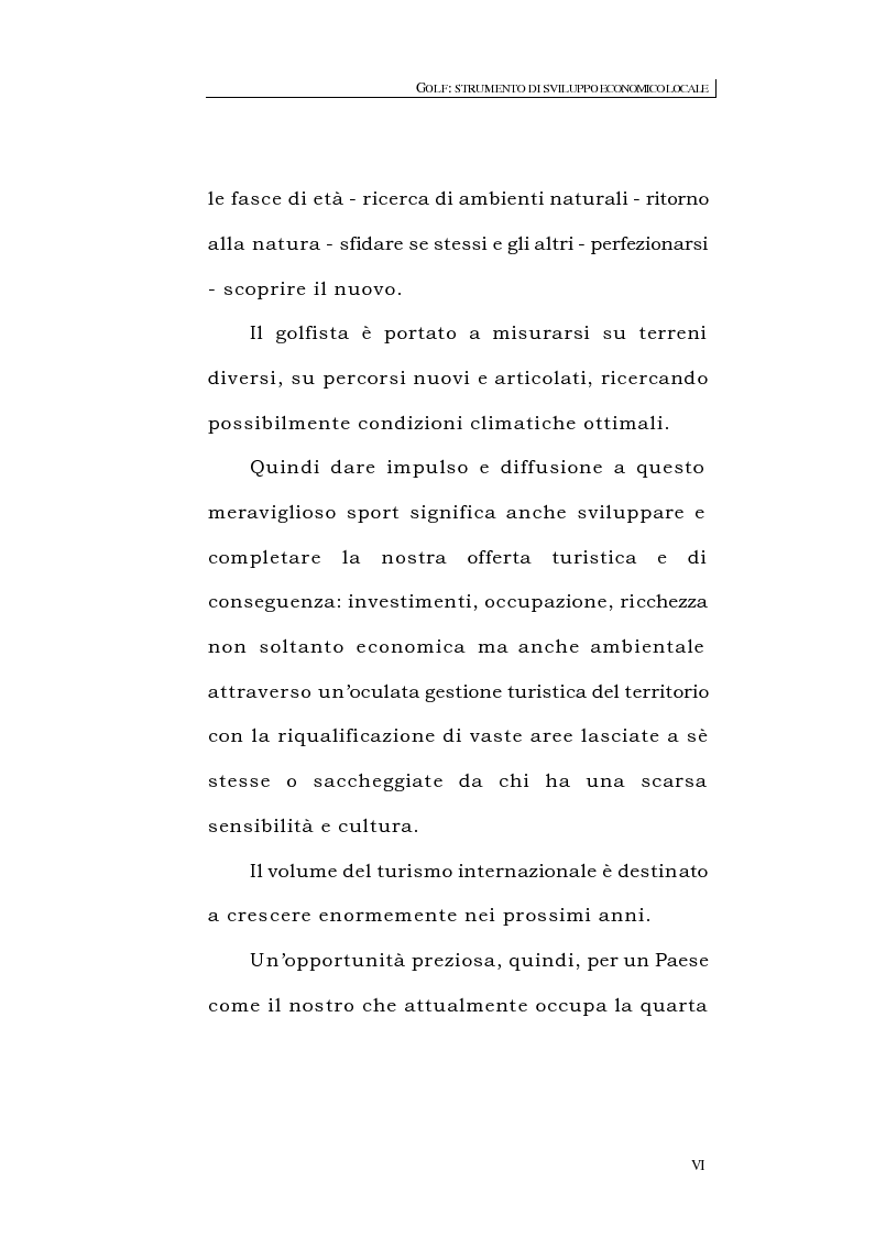 Anteprima della tesi: Golf: strumento di sviluppo economico locale, Pagina 4