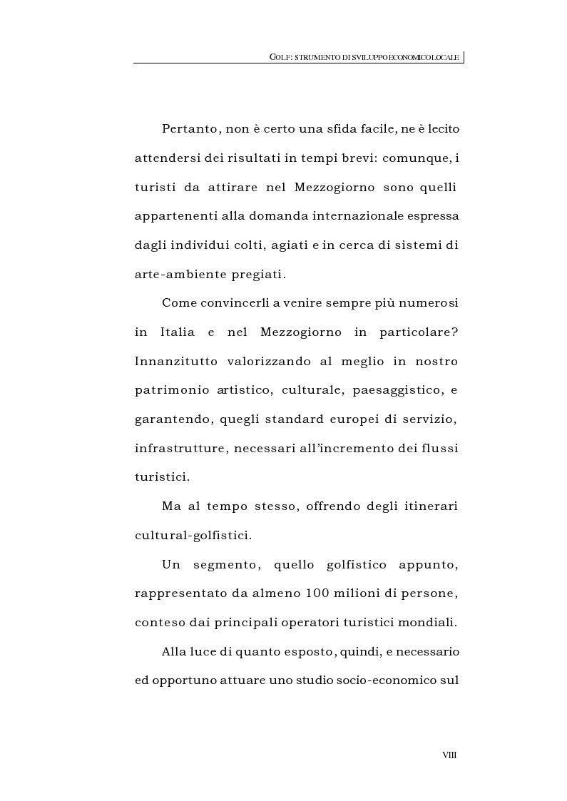 Anteprima della tesi: Golf: strumento di sviluppo economico locale, Pagina 6