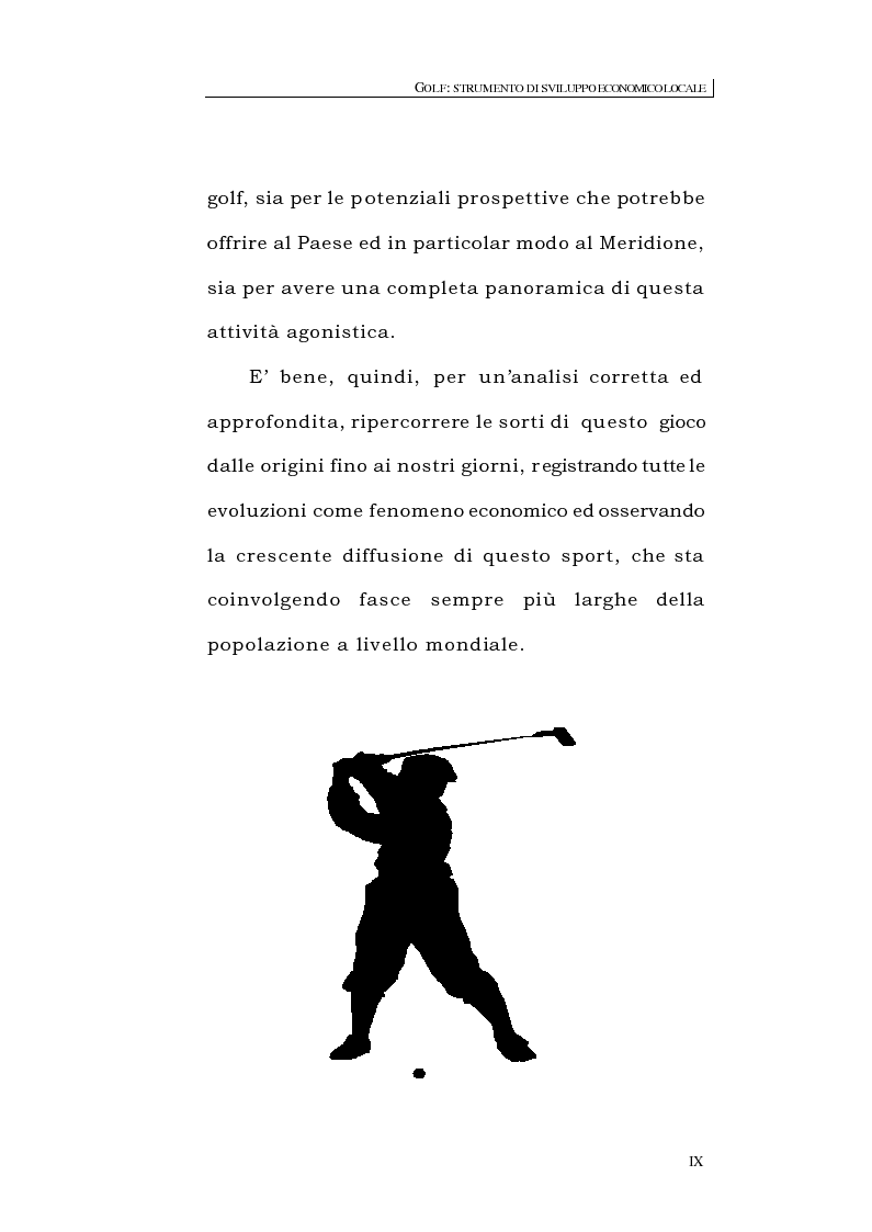 Anteprima della tesi: Golf: strumento di sviluppo economico locale, Pagina 7