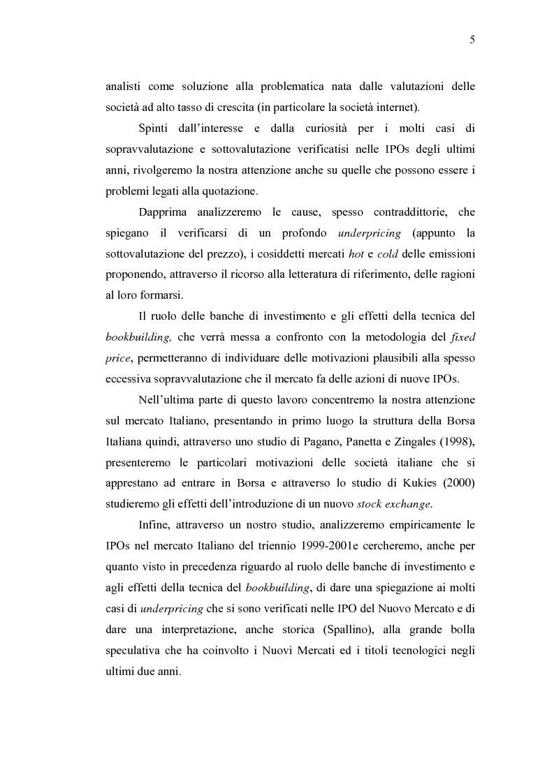 Anteprima della tesi: Initial Pubblic Offering: efficiente strumento di raccolta del risparmio o debacle dei risparmiatori?, Pagina 2