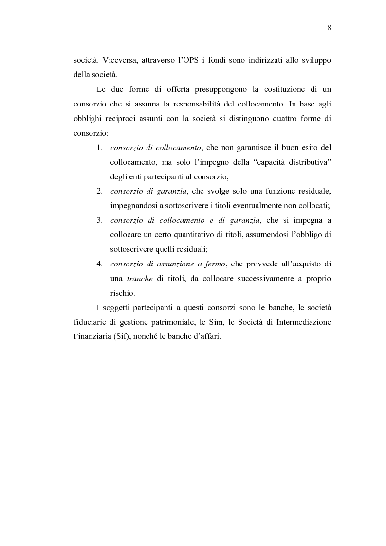 Anteprima della tesi: Initial Pubblic Offering: efficiente strumento di raccolta del risparmio o debacle dei risparmiatori?, Pagina 5