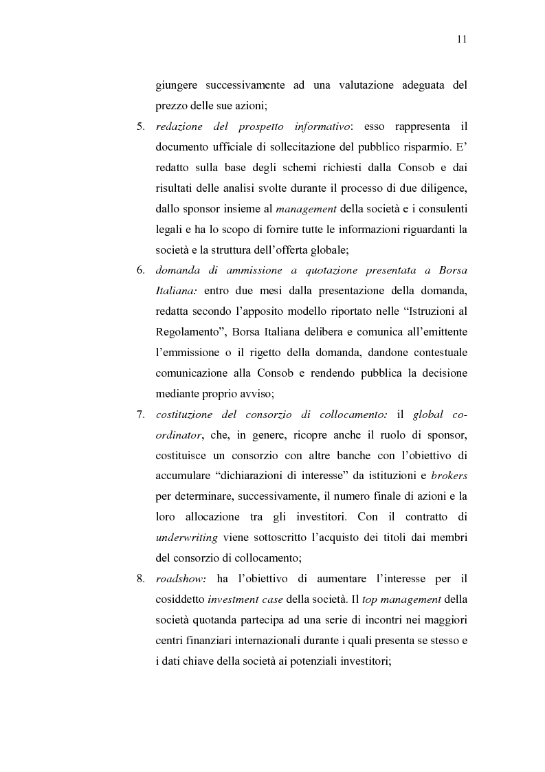 Anteprima della tesi: Initial Pubblic Offering: efficiente strumento di raccolta del risparmio o debacle dei risparmiatori?, Pagina 8