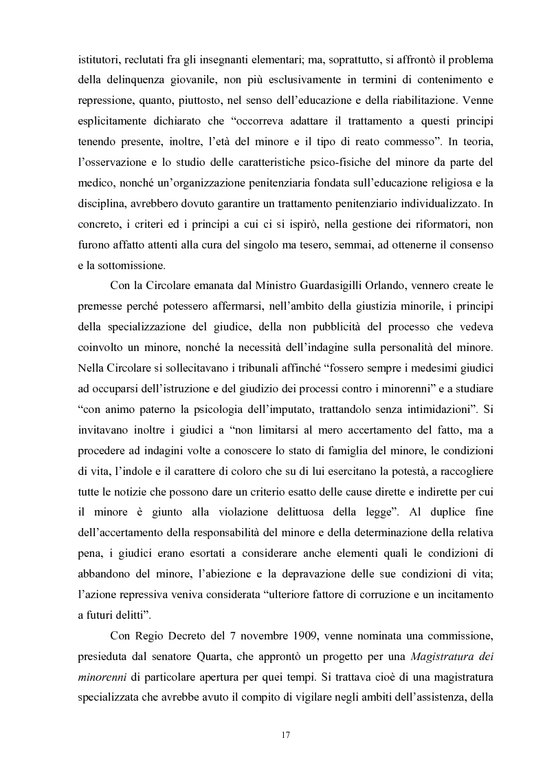 Anteprima della tesi: Criminalità minorile: aspetti medico-legali e nuovi orientamenti normativi e giurisprudenziali, Pagina 13