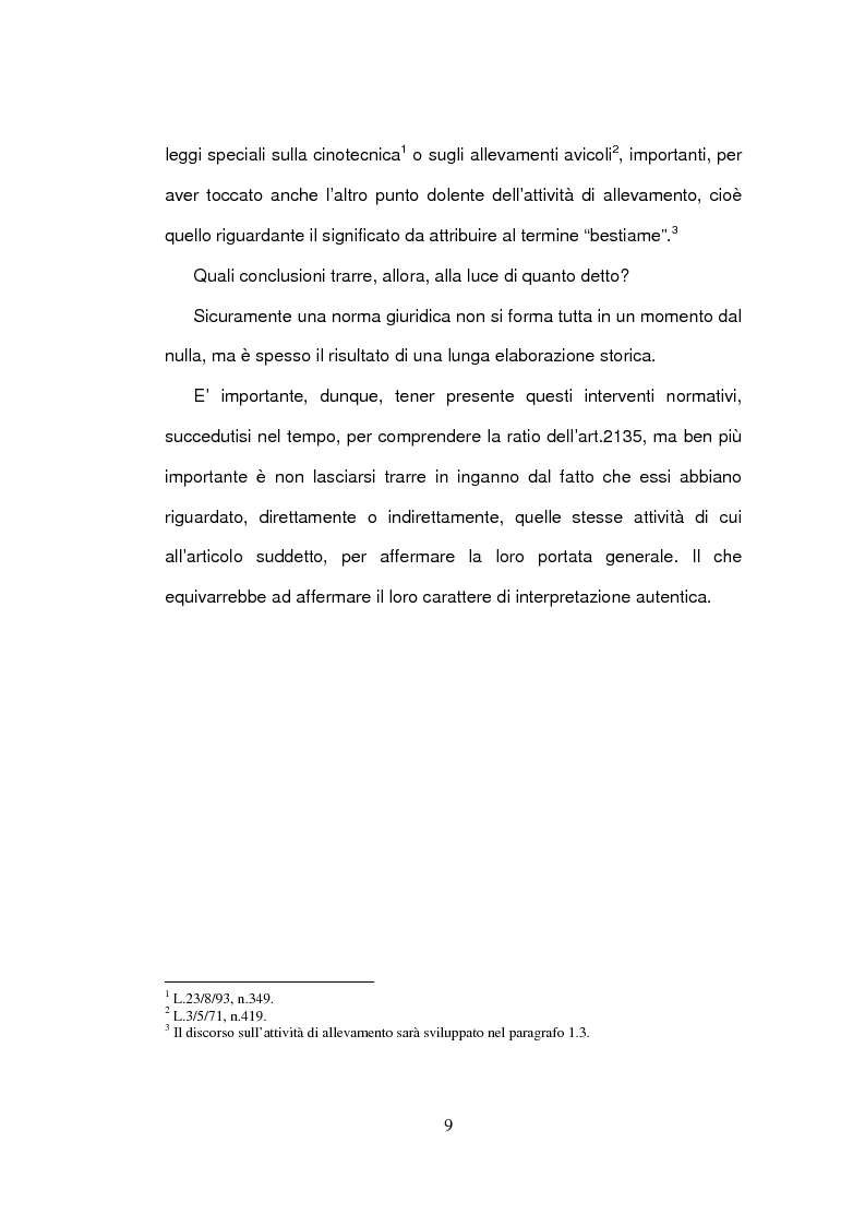 Anteprima della tesi: La delimitazione della fattispecie impresa agricola, Pagina 9
