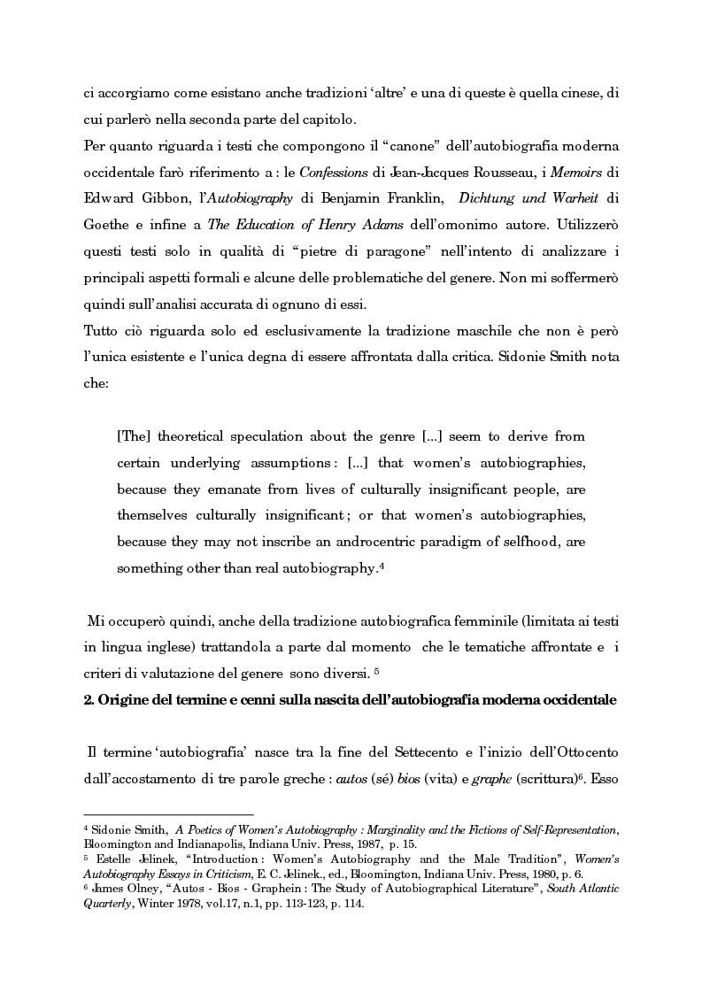 Anteprima della tesi: Wild Swans: storia, auto/biografia e identità femminile, Pagina 6