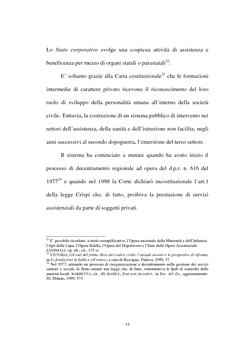 Anteprima della tesi: Organizzazioni non lucrative di utilità sociale, Pagina 14