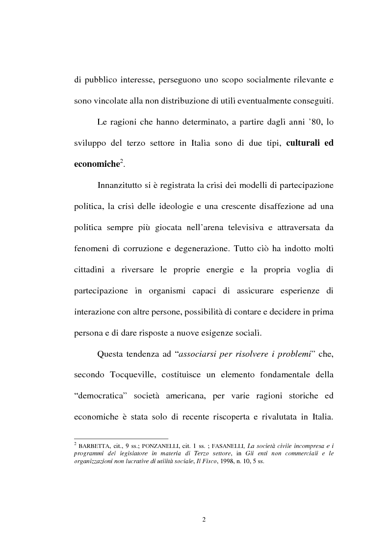 Anteprima della tesi: Organizzazioni non lucrative di utilità sociale, Pagina 2