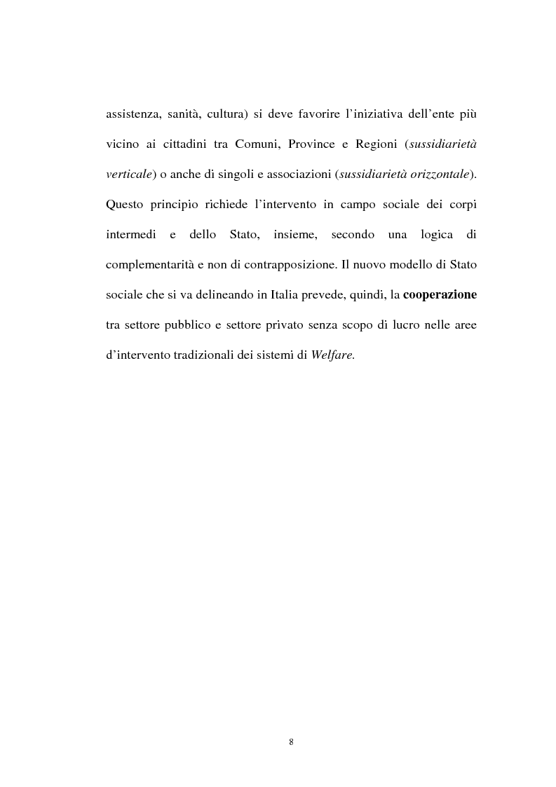 Anteprima della tesi: Organizzazioni non lucrative di utilità sociale, Pagina 8