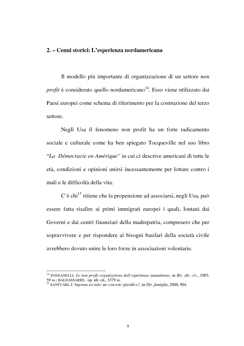 Anteprima della tesi: Organizzazioni non lucrative di utilità sociale, Pagina 9