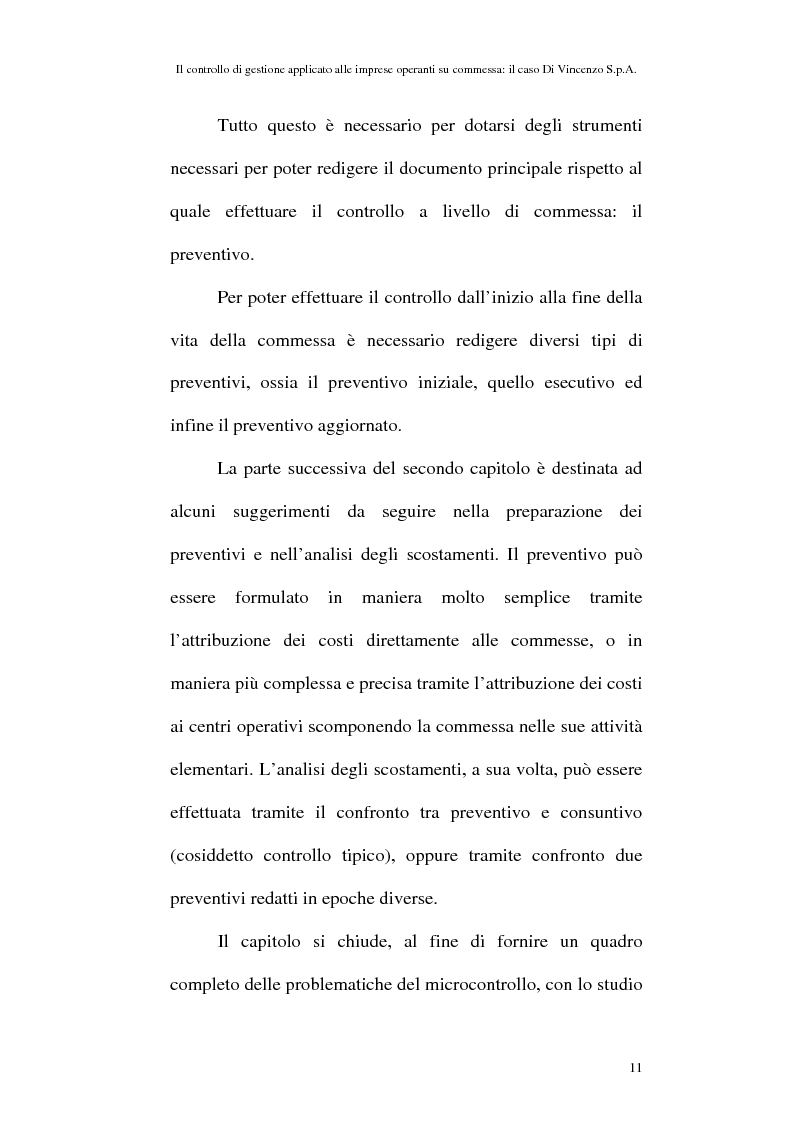 Anteprima della tesi: Il controllo di gestione applicato alle imprese operanti su commessa: il caso Di Vincenzo S.p.A., Pagina 10