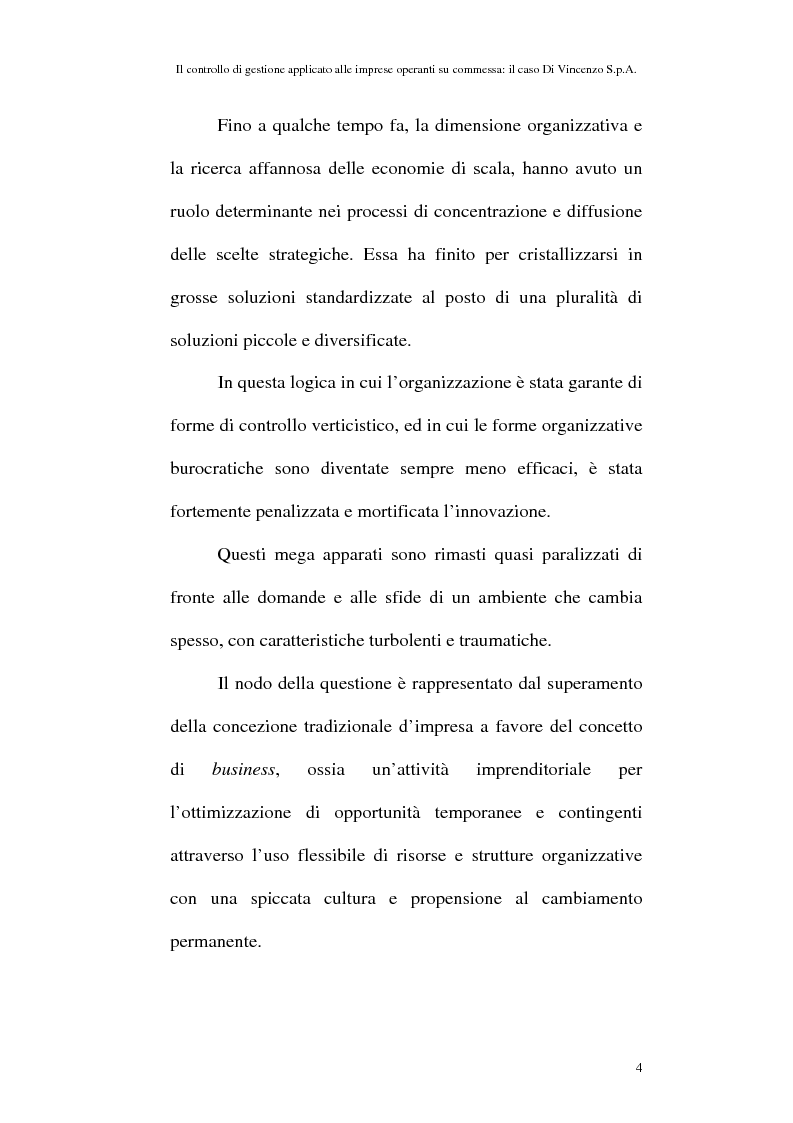 Anteprima della tesi: Il controllo di gestione applicato alle imprese operanti su commessa: il caso Di Vincenzo S.p.A., Pagina 3