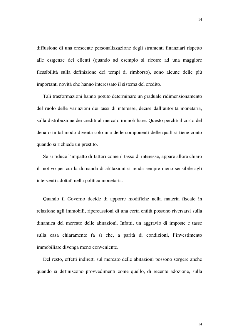 Anteprima della tesi: Il mercato delle abitazioni: modelli teorici ed un'applicazione econometrica sui prezzi in Italia, Pagina 10