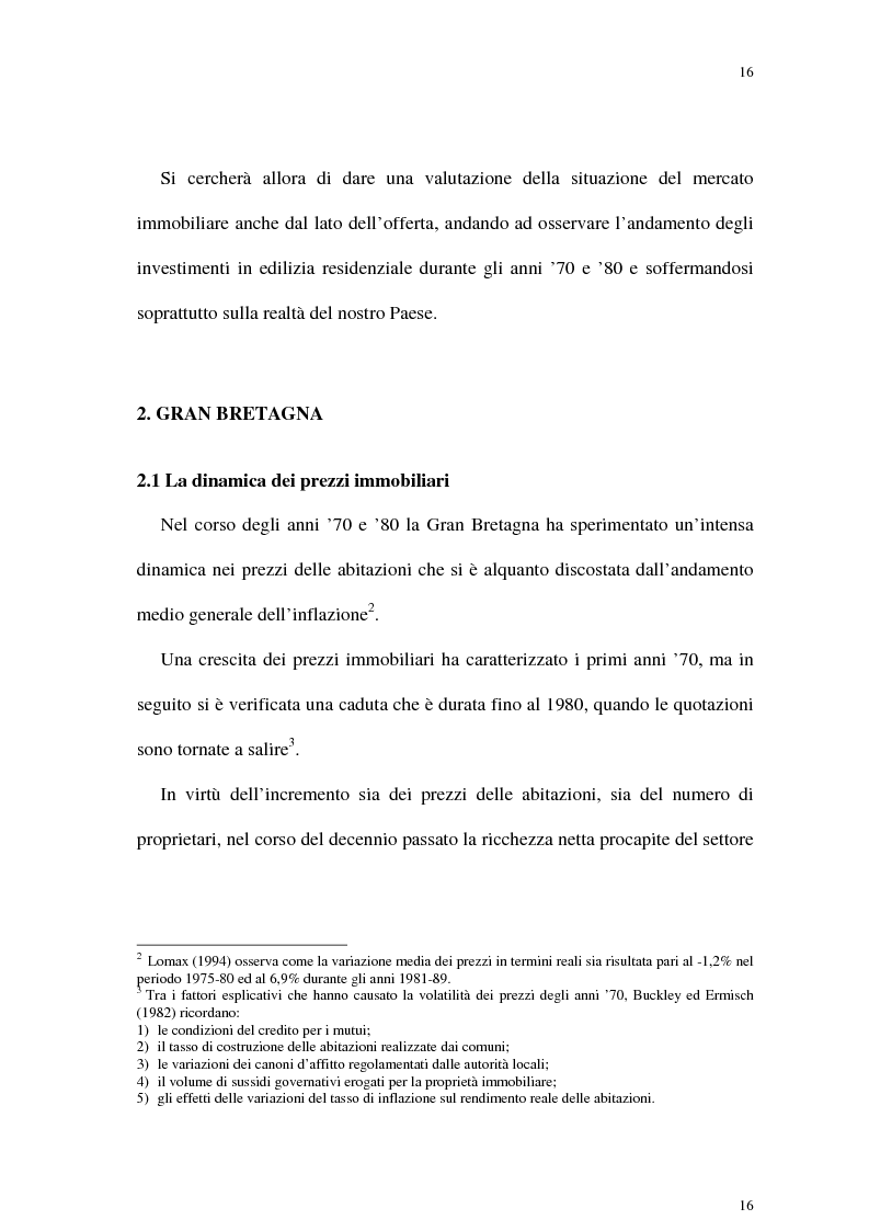 Anteprima della tesi: Il mercato delle abitazioni: modelli teorici ed un'applicazione econometrica sui prezzi in Italia, Pagina 12
