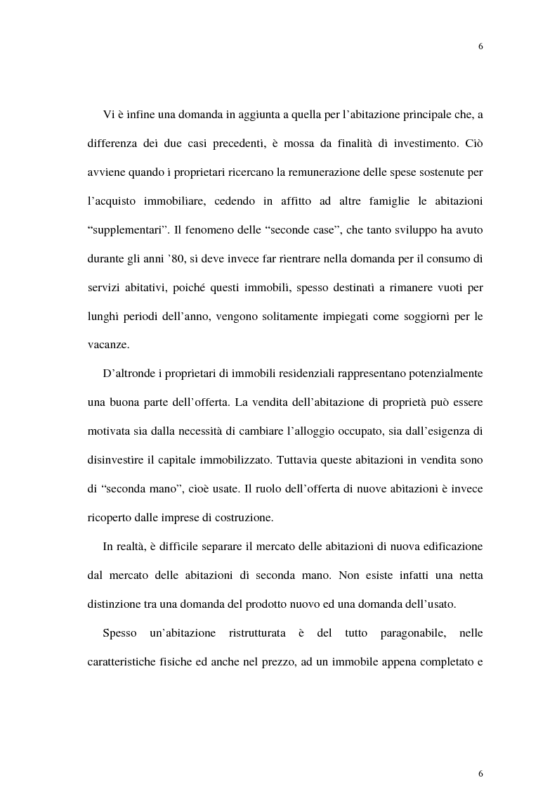 Anteprima della tesi: Il mercato delle abitazioni: modelli teorici ed un'applicazione econometrica sui prezzi in Italia, Pagina 2