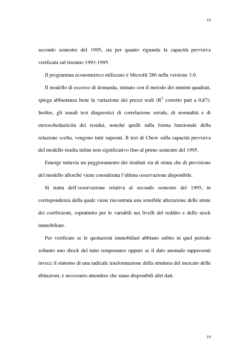 Anteprima della tesi: Il mercato delle abitazioni: modelli teorici ed un'applicazione econometrica sui prezzi in Italia, Pagina 6