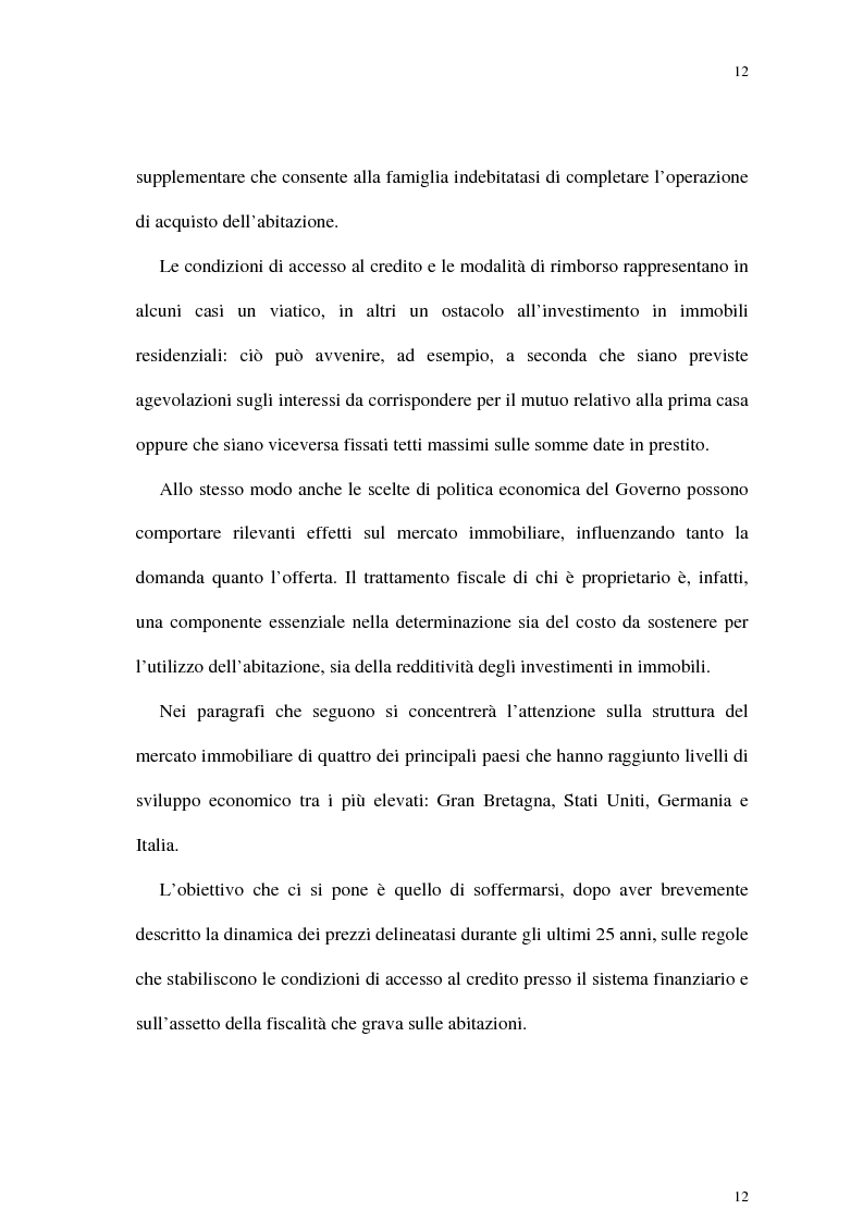 Anteprima della tesi: Il mercato delle abitazioni: modelli teorici ed un'applicazione econometrica sui prezzi in Italia, Pagina 8