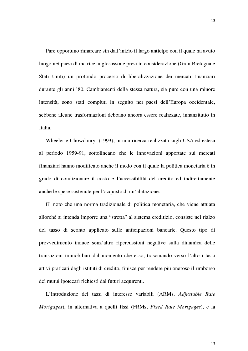 Anteprima della tesi: Il mercato delle abitazioni: modelli teorici ed un'applicazione econometrica sui prezzi in Italia, Pagina 9