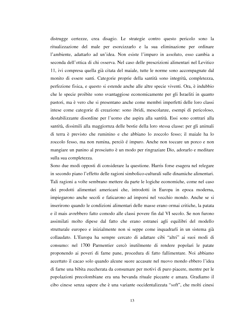 Anteprima della tesi: Usi alimentari in un contesto contadino tradizionale. L'alimentazione delle famiglie mezzadrili a Spello negli anni '50, Pagina 11