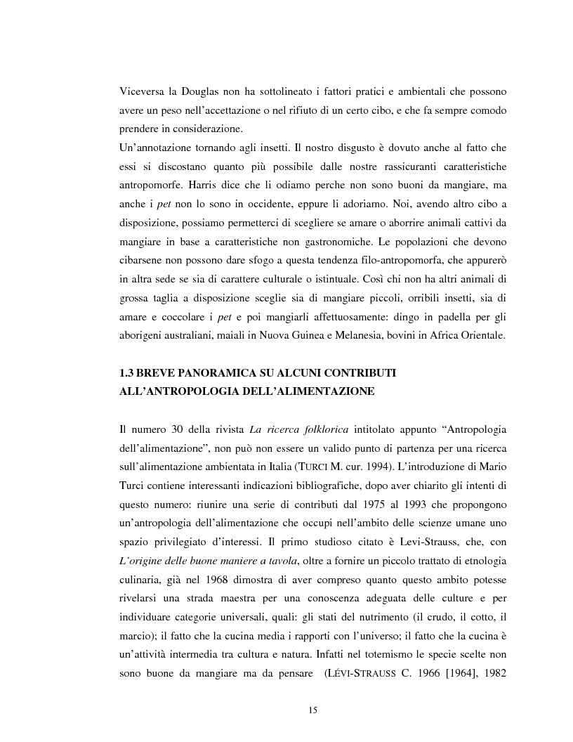 Anteprima della tesi: Usi alimentari in un contesto contadino tradizionale. L'alimentazione delle famiglie mezzadrili a Spello negli anni '50, Pagina 13