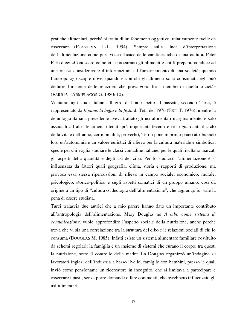 Anteprima della tesi: Usi alimentari in un contesto contadino tradizionale. L'alimentazione delle famiglie mezzadrili a Spello negli anni '50, Pagina 15