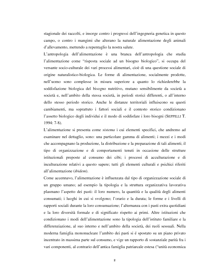 Anteprima della tesi: Usi alimentari in un contesto contadino tradizionale. L'alimentazione delle famiglie mezzadrili a Spello negli anni '50, Pagina 6