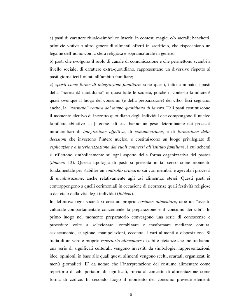 Anteprima della tesi: Usi alimentari in un contesto contadino tradizionale. L'alimentazione delle famiglie mezzadrili a Spello negli anni '50, Pagina 8