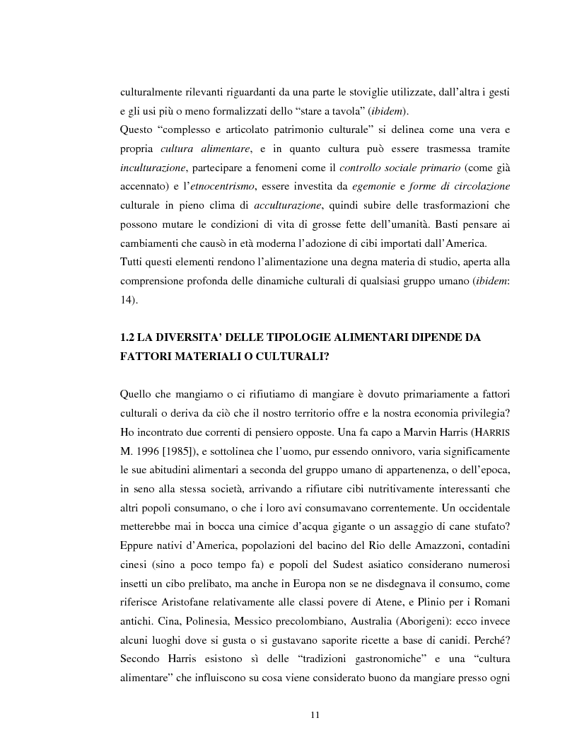 Anteprima della tesi: Usi alimentari in un contesto contadino tradizionale. L'alimentazione delle famiglie mezzadrili a Spello negli anni '50, Pagina 9